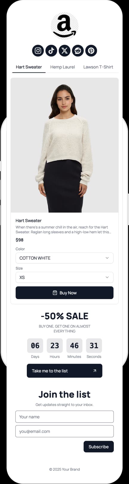 Every block on this page was designed to convert, not just look pretty